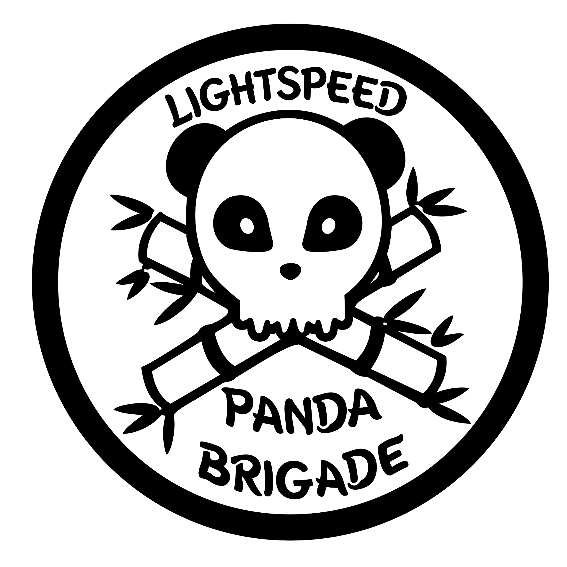Lightspeed Panda Brigade logo — a panda skull inside a circular seal
